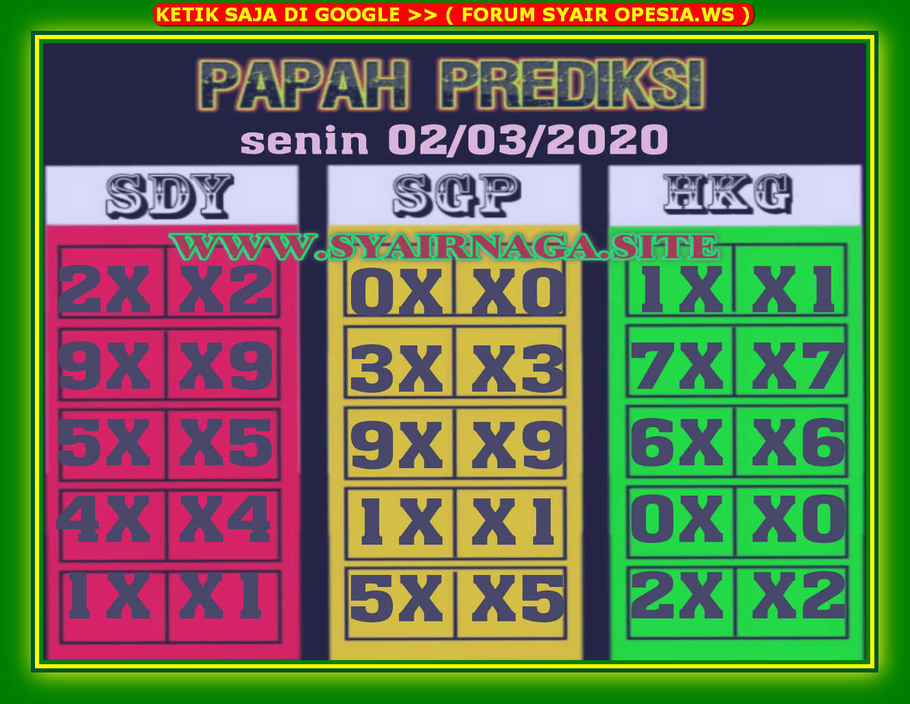 1 New Message Kode Syair Singapore 2 Maret 2020 Forum Syair Togel Hongkong Singapura Sydney