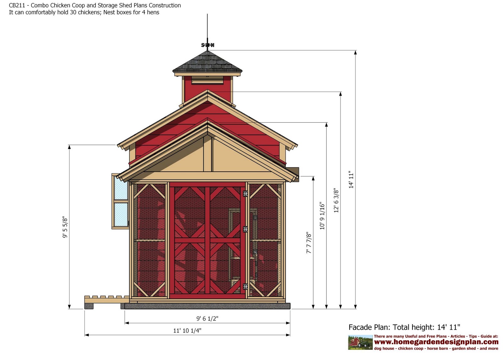  Combo Chicken Coop Garden Shed Plans Chicken Coop Plans Storage Shed
