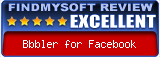 Breaking News! Bbbler for Facebook won 5-star rating at FindMySoft.com
