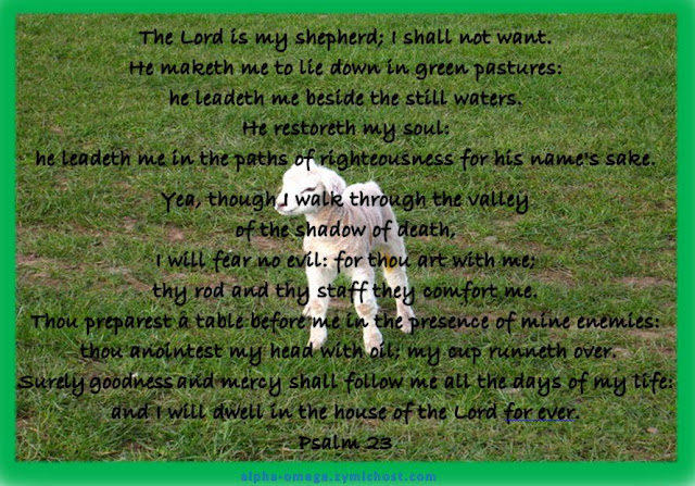 The Lord is my shepherd; I shall not want