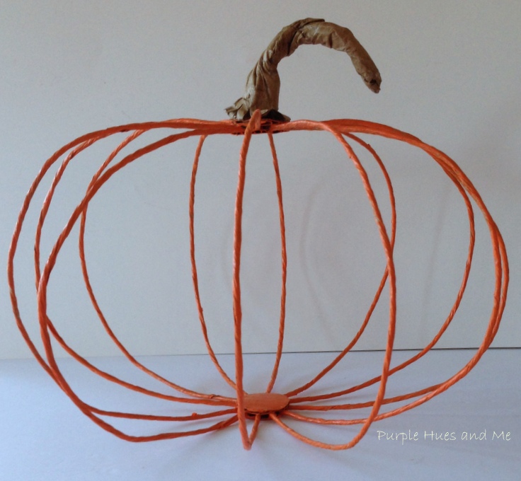 Purple Hues and Me How to Make a Floral Wire Pumpkin Centerpiece