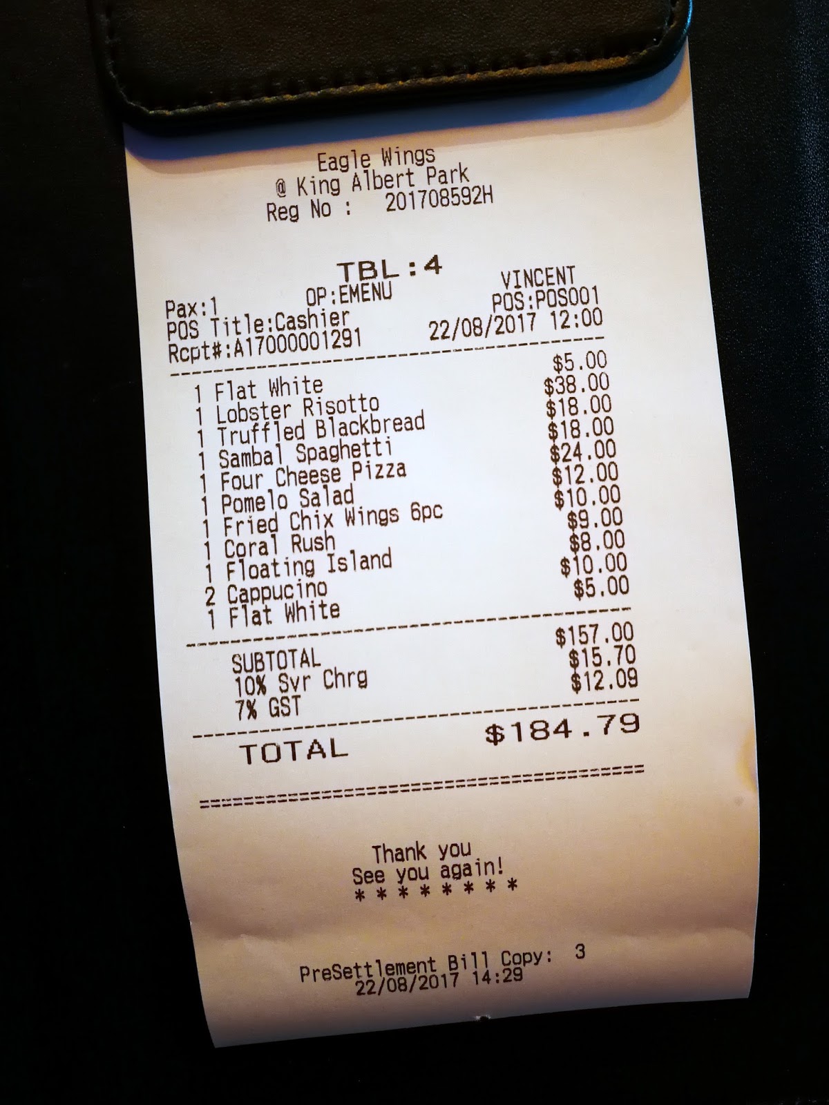 Eagle Wings Loft Cafe at King Albert Park Singapore Tony Johor Kaki