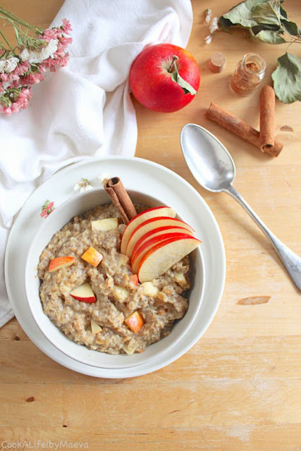 Porridge pomme cannelle façon tarte aux pommes • Cook A Life! by Maeva