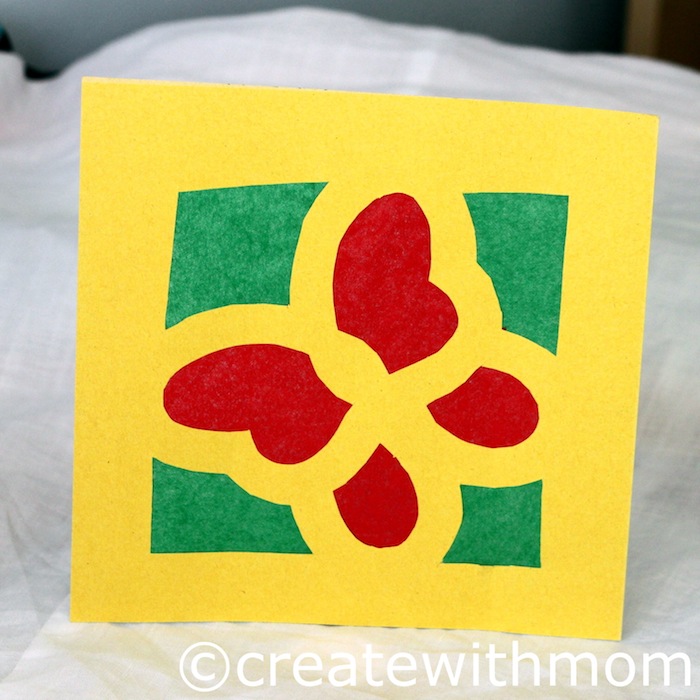 Create With Mom Stained glass sun catcher craft