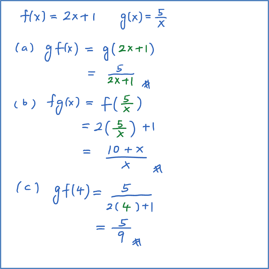 Composite Function Example 3 SPM Additional Mathematics