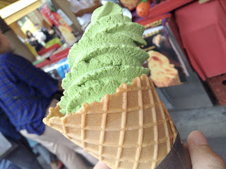 Matcha Greentea Ice Cream Food Trip in Tsukiji Market Tokyo Japan