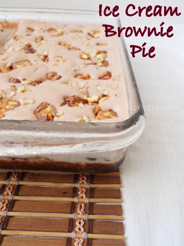 Ice Cream "Snickers" Brownie Pie