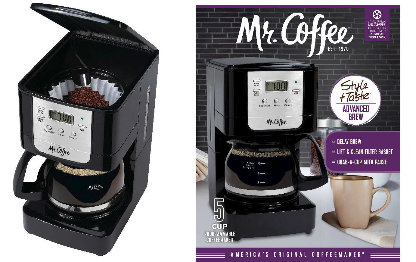 Mr Coffee Advanced Brew 5 Cup Programmable Coffee Maker Mr Coffee 5