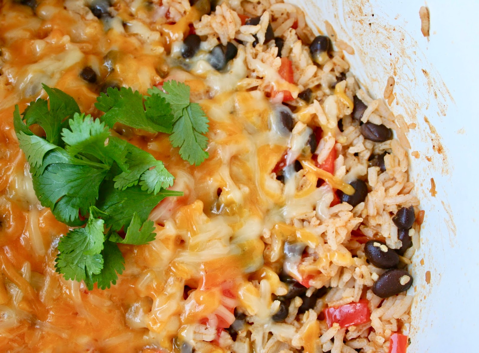 Cheesy Enchilada Rice Skillet