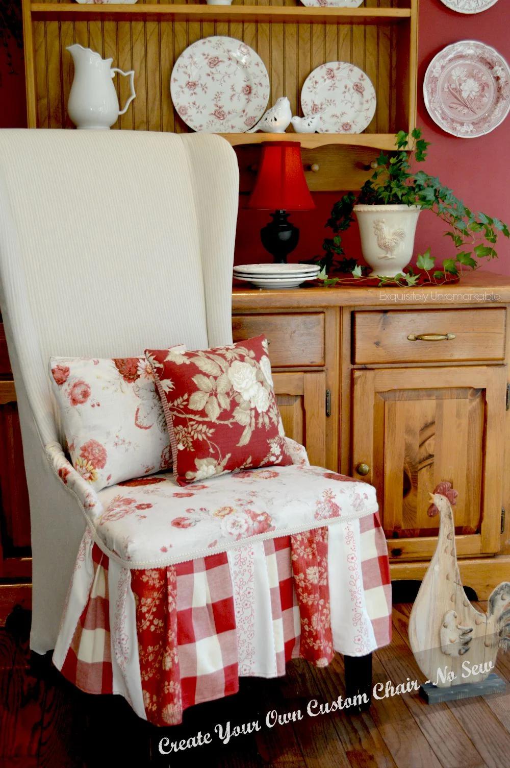 No Sew Reupholstered Chair