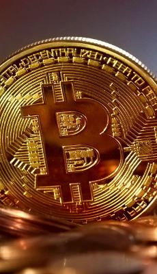 Crypto Monnaie Bitcoin - Fond d'Écran en QHD pour Mobile