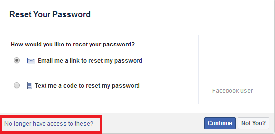 recover facebook account