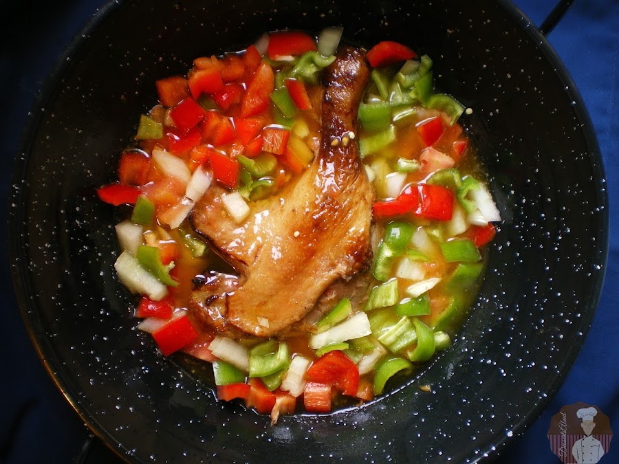 Arroz con pato confitado: Elaboración, paso 2