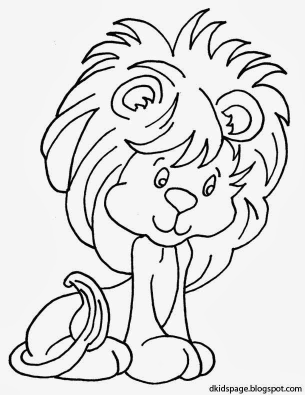 Kids Page Cute Baby Lion Coloring Pages Printable Animals Coloring