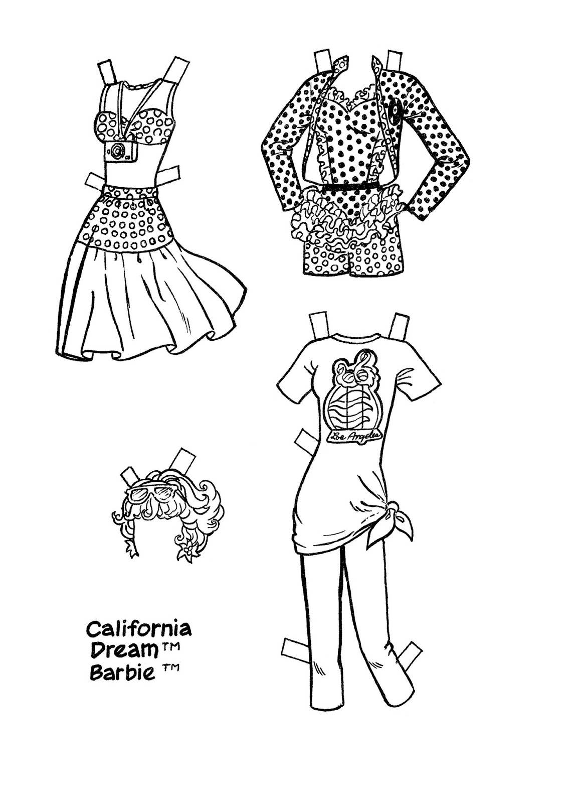 Mostly Paper Dolls Too!: BARBIE Paper Doll from Coloring Book