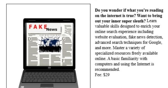 Icarus the Santa Fe Public Library Blog: Detect Fake News course at SFCC