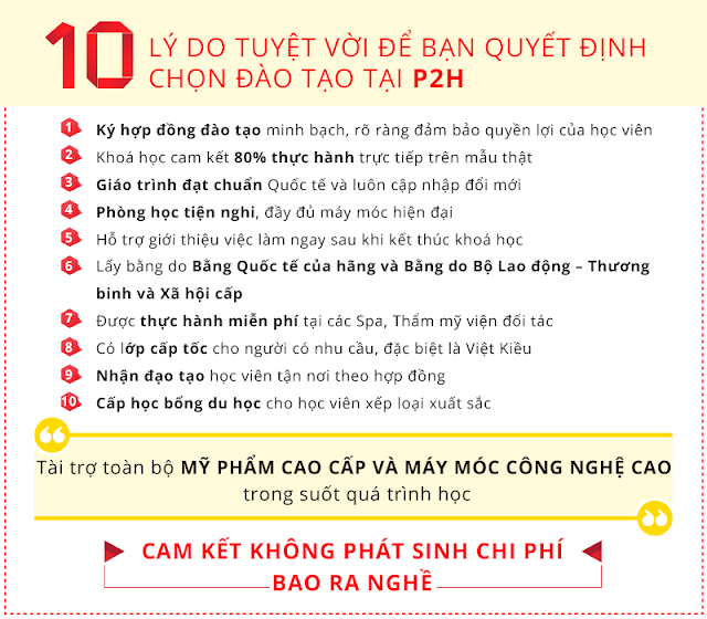 Lý do nên học spa tại học viện thẩm mỹ P2H Lý do nên học spa tại học viện thẩm mỹ P2H