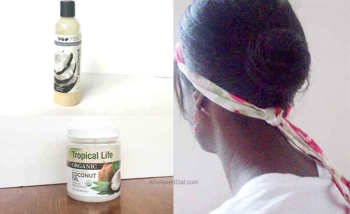 Pre-pooing relaxed hair with coconut oil | A Relaxed Gal