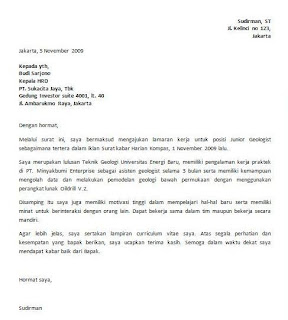 Contoh Surat Lamaran Rs Bhayangkara