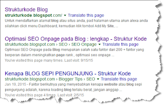 Sebagai seorang blogger pemula yang baru terjun di dunia blogging Cara Melihat dan Mengetahui Google Index pada Blog Anda?