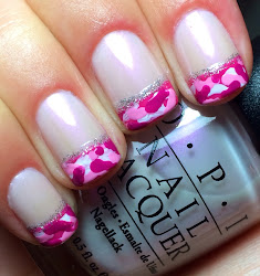 camo nails nail camouflage tips pink designs french tip line silver venus opi