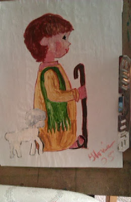 Lil shepherd boy cartoon drawn & painted by Gloria Poole / Gloria in Atlanta, GA Lil shepherd boy cartoon drawn & painted by Gloria Poole / Gloria in Atlanta, GA