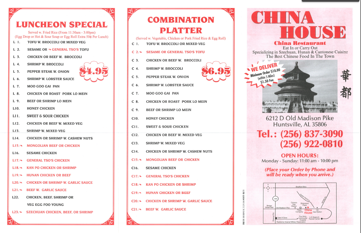 Huntsville Restaurants China House