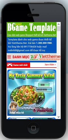 BGame v1.0.2 - Template về web game online dành cho Blogspot
