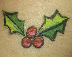 paint face painting christmas cheek designs holly gift balloon illusions tree easy santa star cross lights llc puddles aka emily