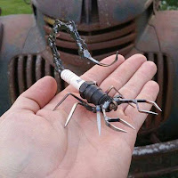 manualidades con chatarra reciclada - escorpion