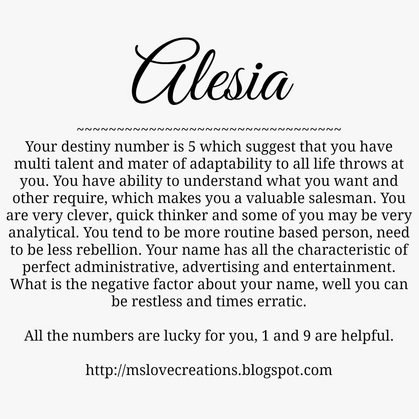 Alesia | MS creations