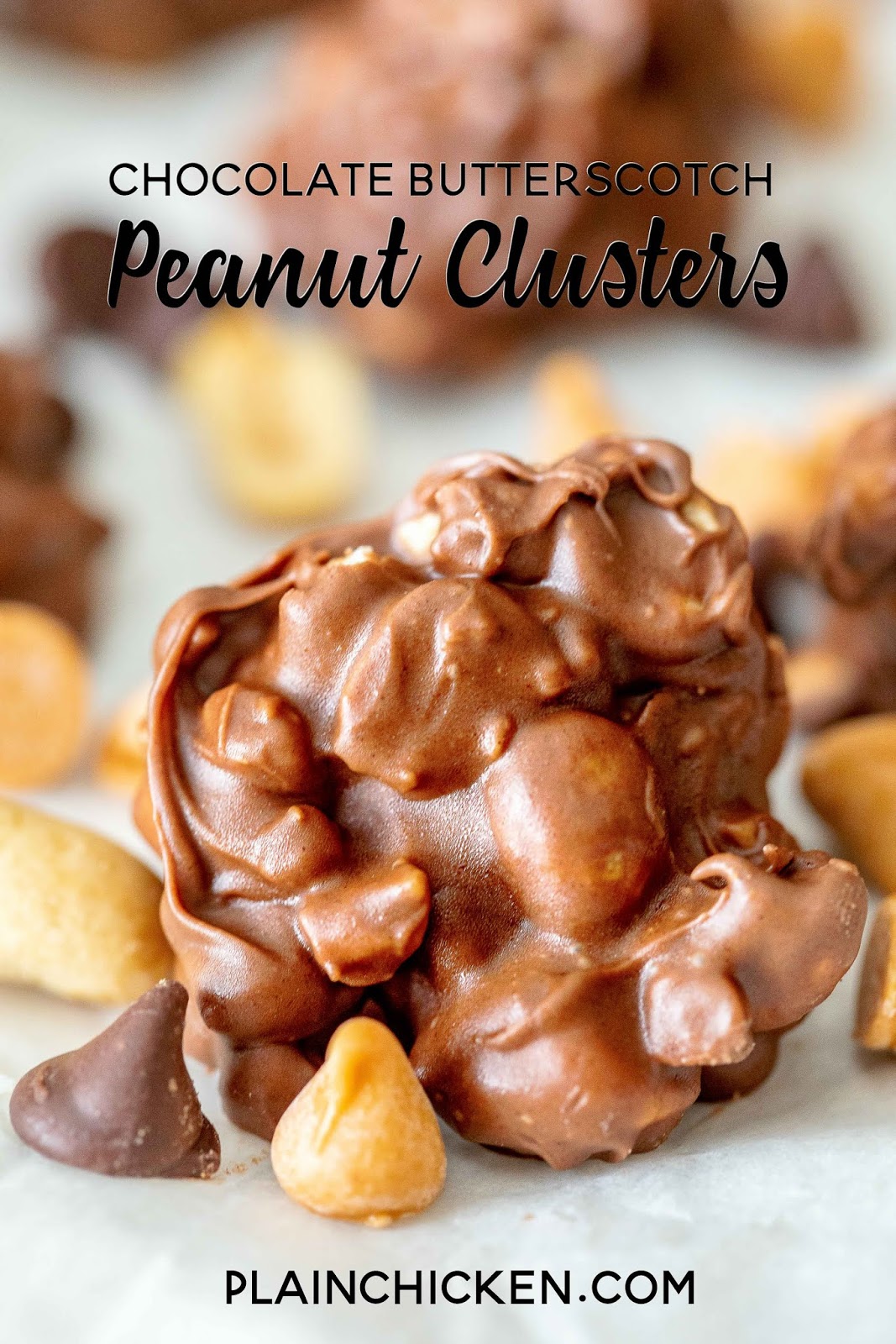 Chocolate Butterscotch Peanut Clusters Plain Chicken®