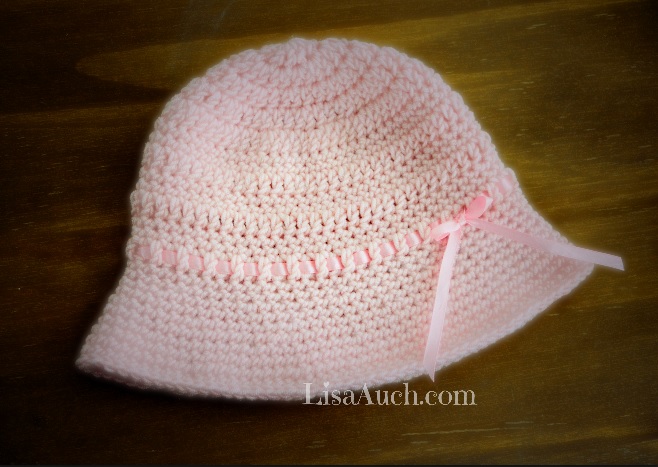 crochet sun hat with brim pattern