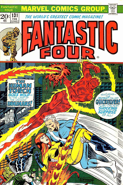 Fantastc Four v1 #131 marvel comic book cover art by Jim Steranko Fantastc Four v1 #131 marvel comic book cover art by Jim Steranko