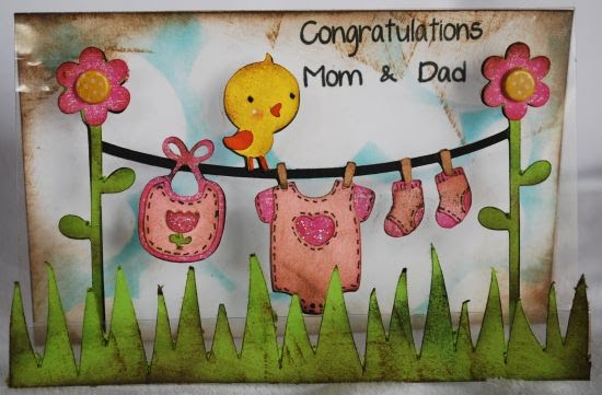 Amanda's Crafts and More: Congrats Mom & Dad (Baby Shower Card)