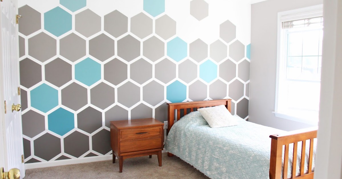 Grosgrain: Honeycomb Ombre Hexagon Accent Wall