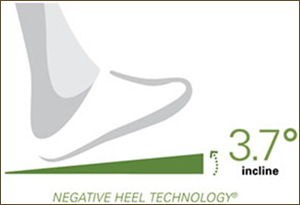 earth shoes negative heel technology