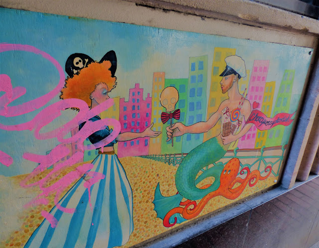 Street art in The Laines, Brighton