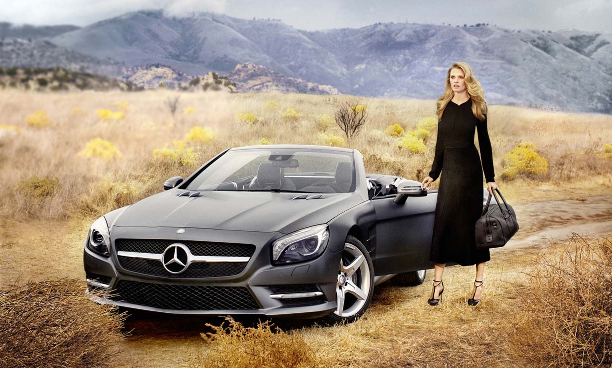 The SL Roadster featured in the latest Mercedes-Benz Icon of Style campaign