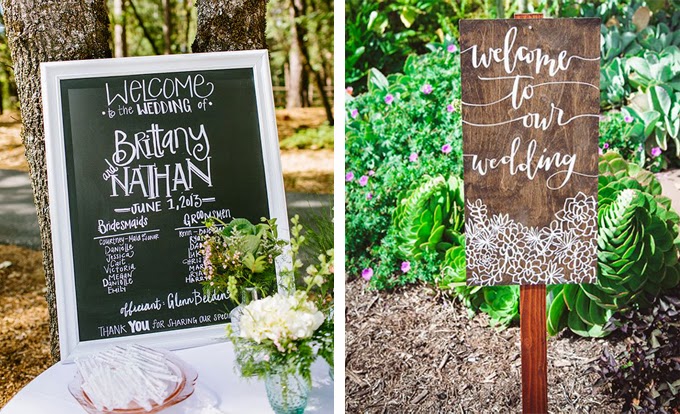 12 Delightful Ways To Use Wedding Signs Throughout Your Wedding - Welcome Guests