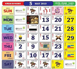 Kalendar 2019 Dan Cuti Sekolah 2019 - Rancang Percutian ...