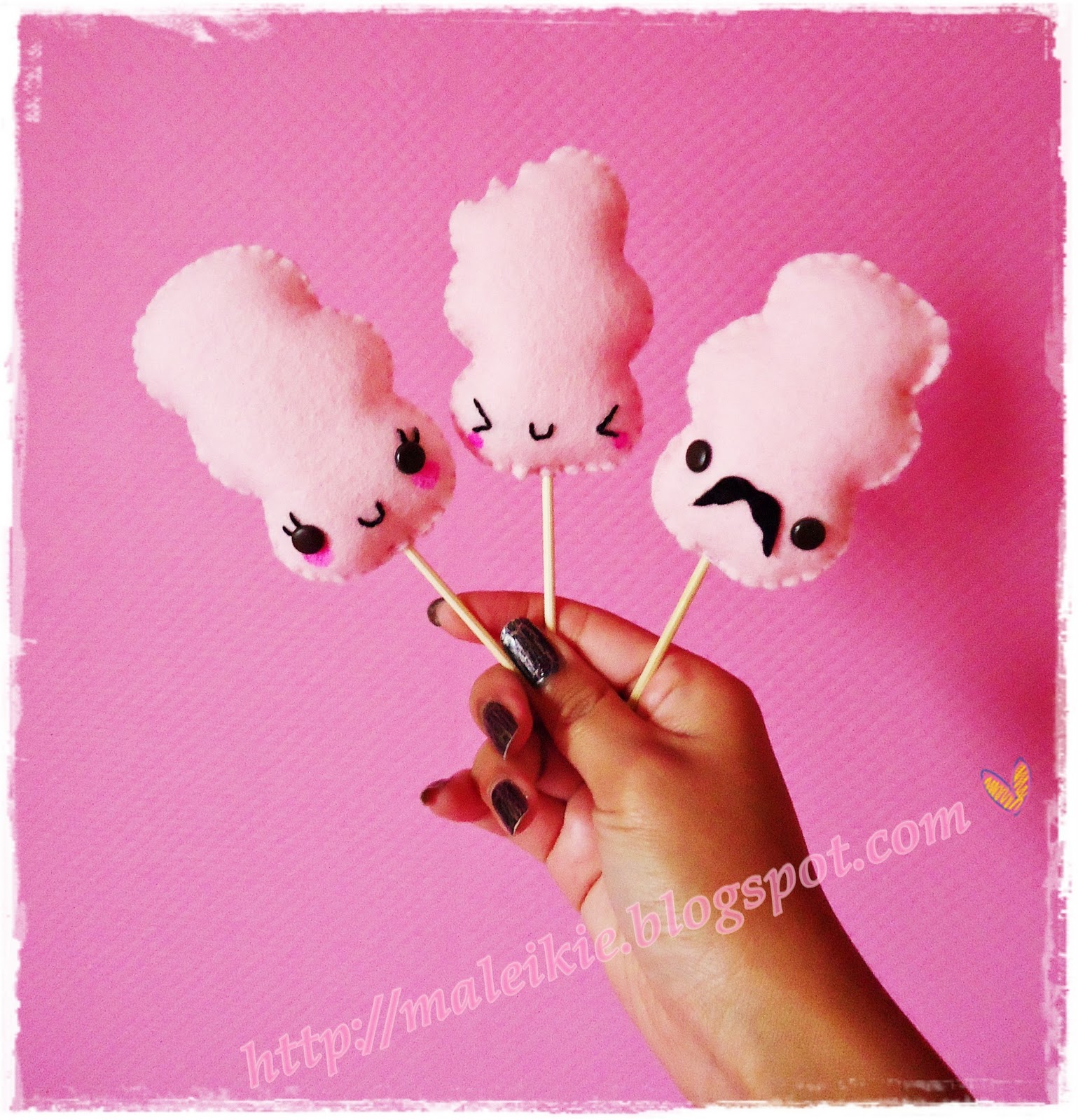Chunkylicious ♥ Kawaii crafts ♥ Cute craft felt "Cotton candy"