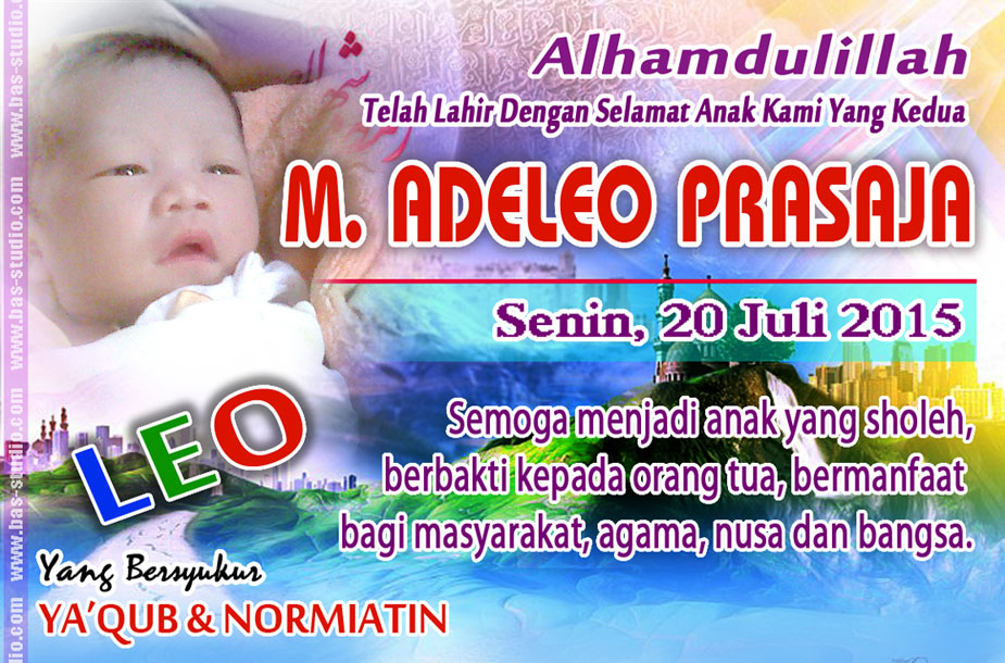 Contoh Desain Stiker Nama Bayi