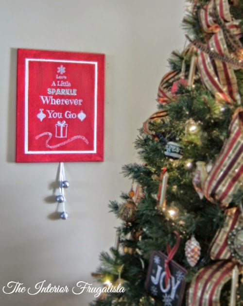DIY Holiday Canvas with a little sparkle