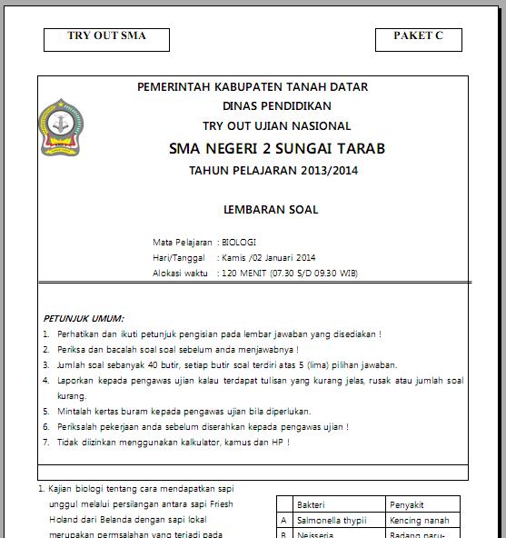 Soal Ujian Nasional Paket C 2014 Guru JPG