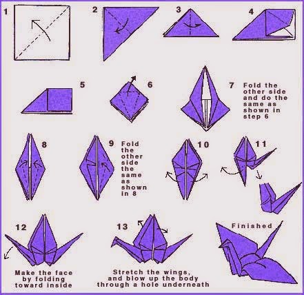 how to make a crane origami ~ instructions origami kids