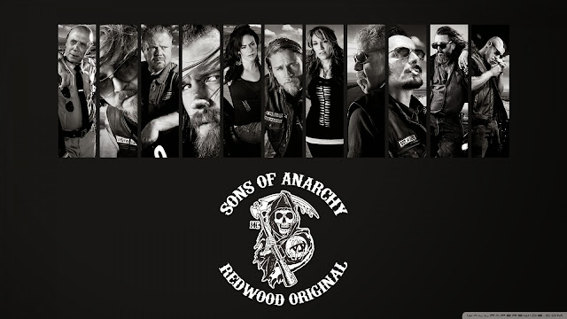 Sons Of Anarchy. Logo y pesonajes principales.