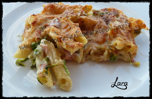 pasta al forno con verdure e prosciutto cotto