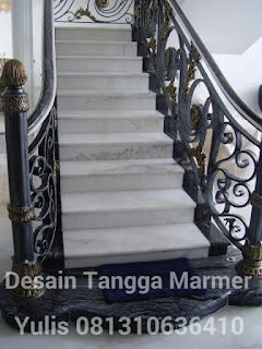 contoh lantai tangga marmer import