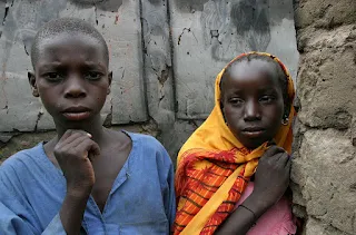 Children in Birao, Birao is located in Central African Republic 